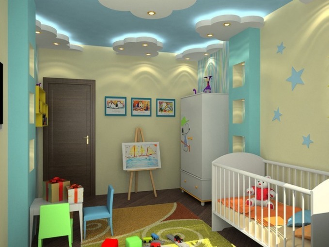 Натяжные потолки для детской комнаты Мостовской 